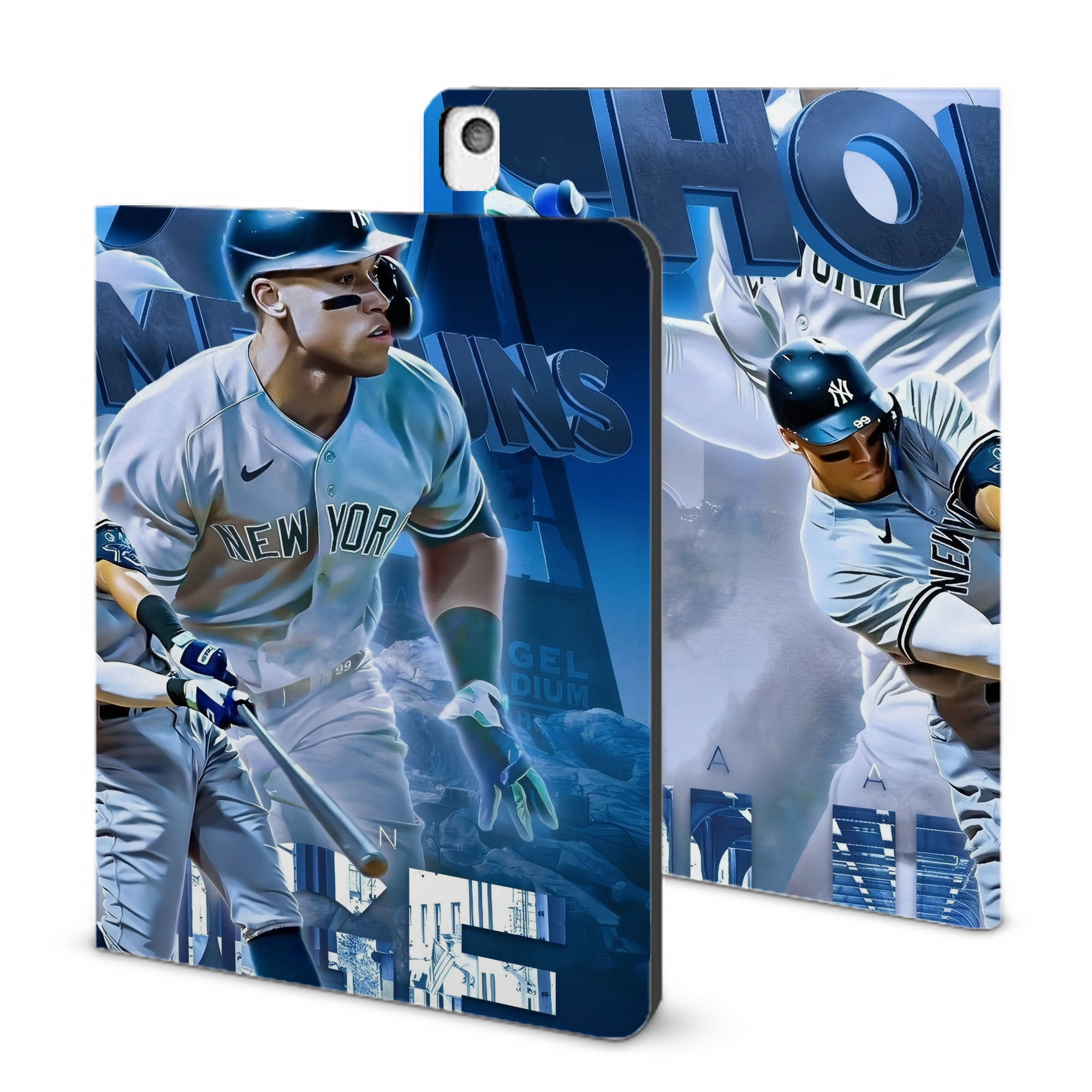 Aaron Judge 50 Home Runs IPad Book-Style Case With Pencil Slot – Slim PU & TPU Cover – Full Protection, Precise Fit, Water & Scratch Resistant